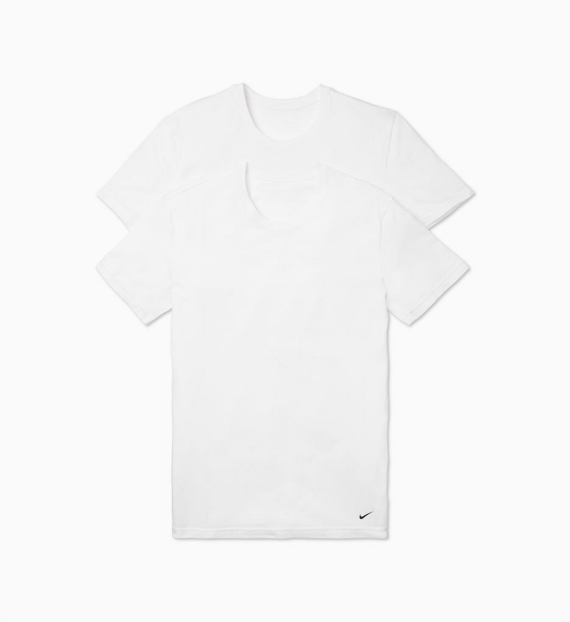 Men's Nike KE1191 Essential Cotton Crew Neck T-Shirt - 2 Pack (White 2XL)